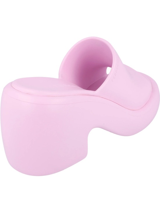 Salvatore Ferragamo Shoes - Ferragamo Pink Platform Slide Sandals - Women's Fashion Slide